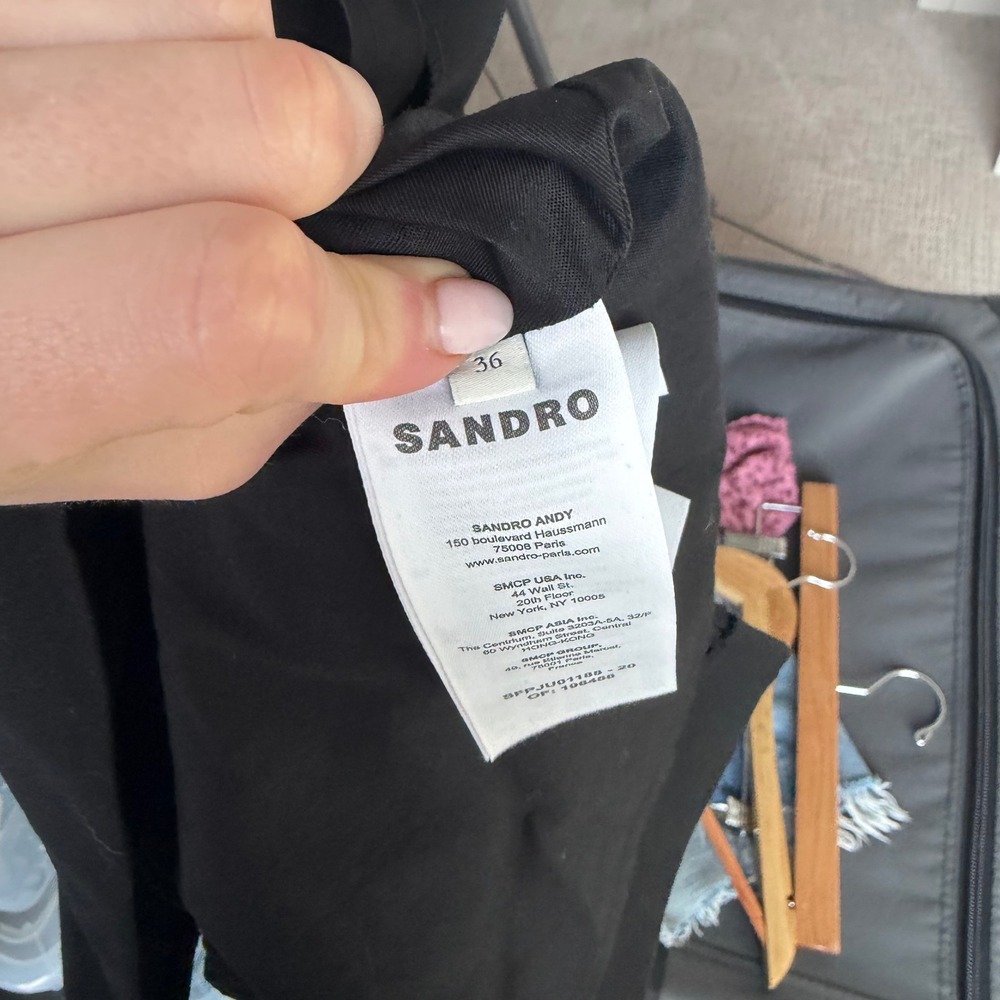 Sandro Pleated Twill Mini Skirt in Black Size 36 - Picture 5 of 12